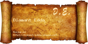 Diamant Edda névjegykártya